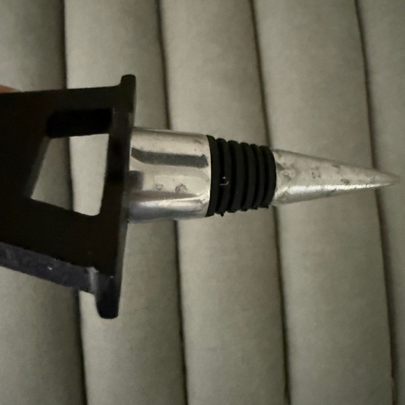 Pottery Barn Letter A Black Silver Wine Stopper Entertaining Details Decor Host - Picture 4 of 4